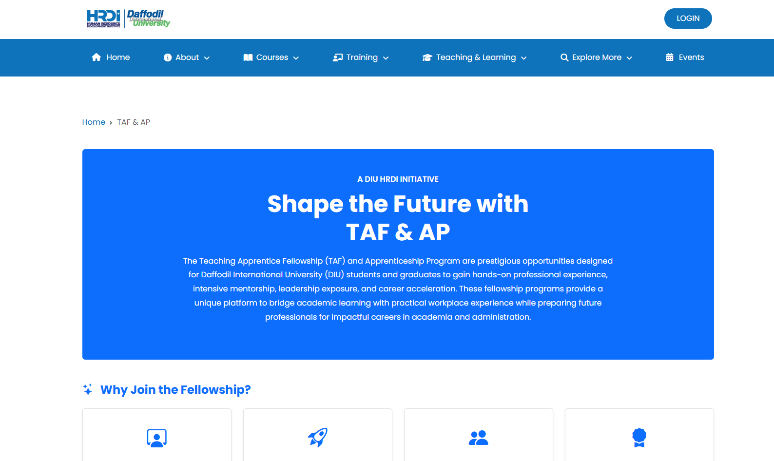 Teaching Apprentice Fellowship (TAF) and Apprenticeship Program (AP): Accelerate Your Career Journey at HRDI