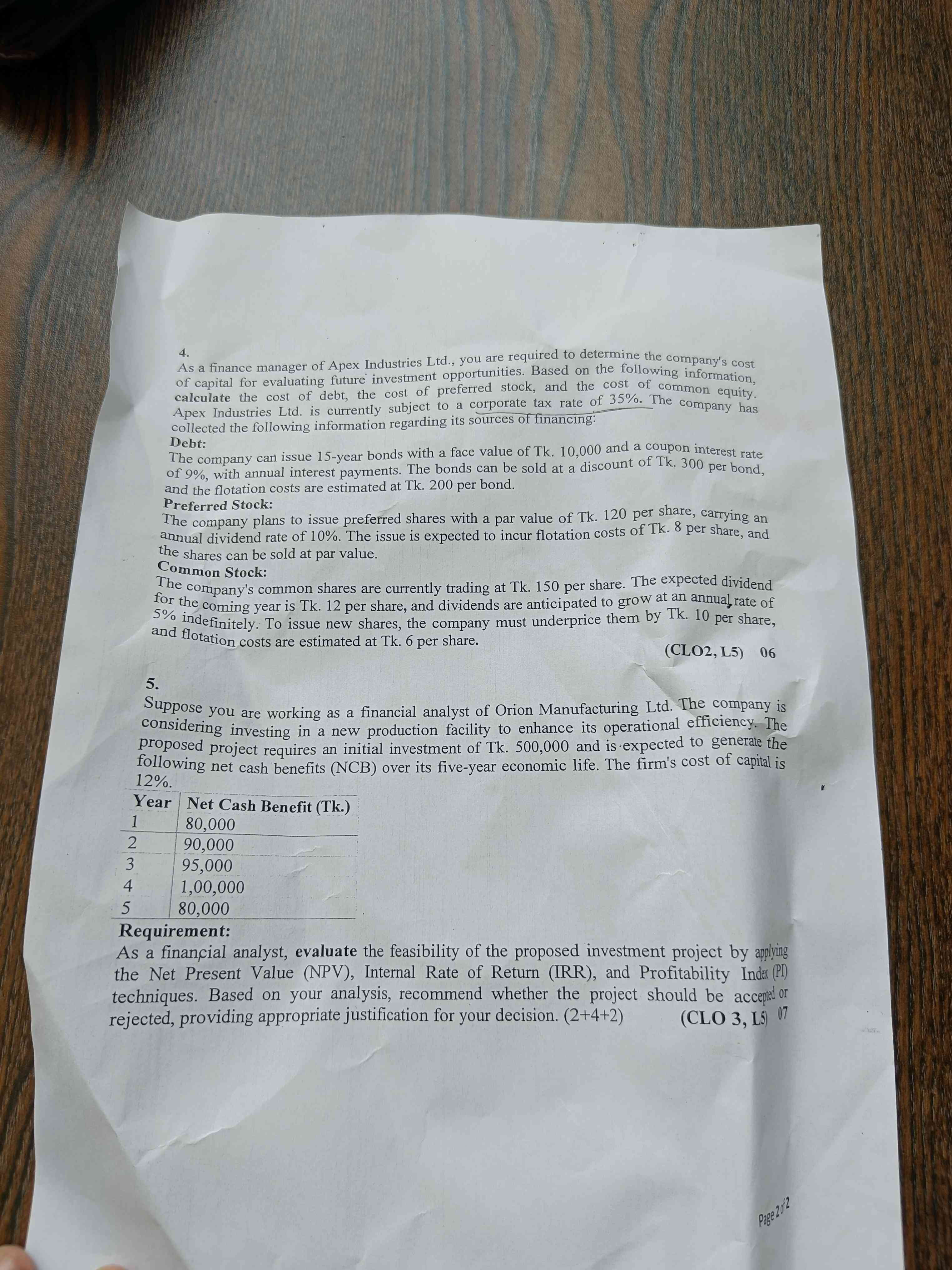 Financial Management Summer 2026 — page 2