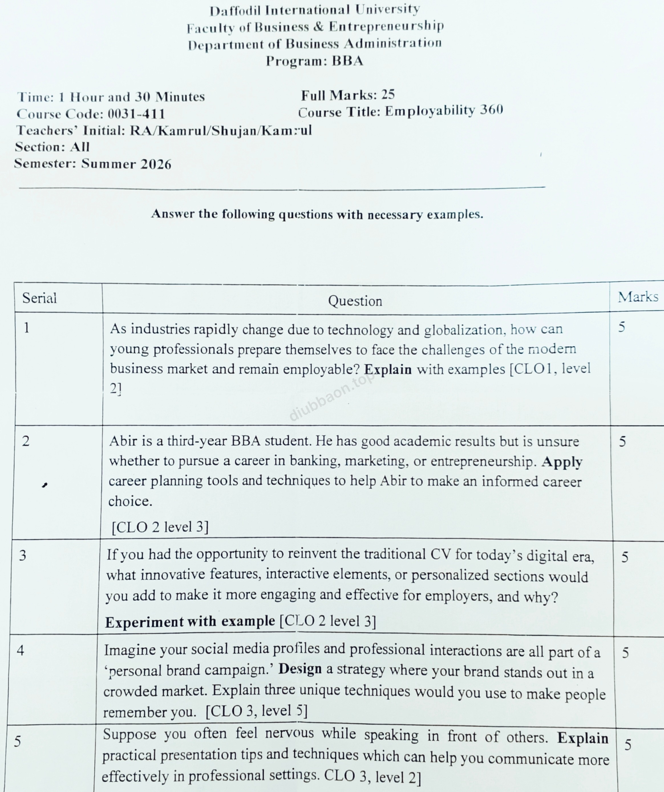 0031-411 – Employability 360° – Summer 2026 – BBA 66 – Midterm
