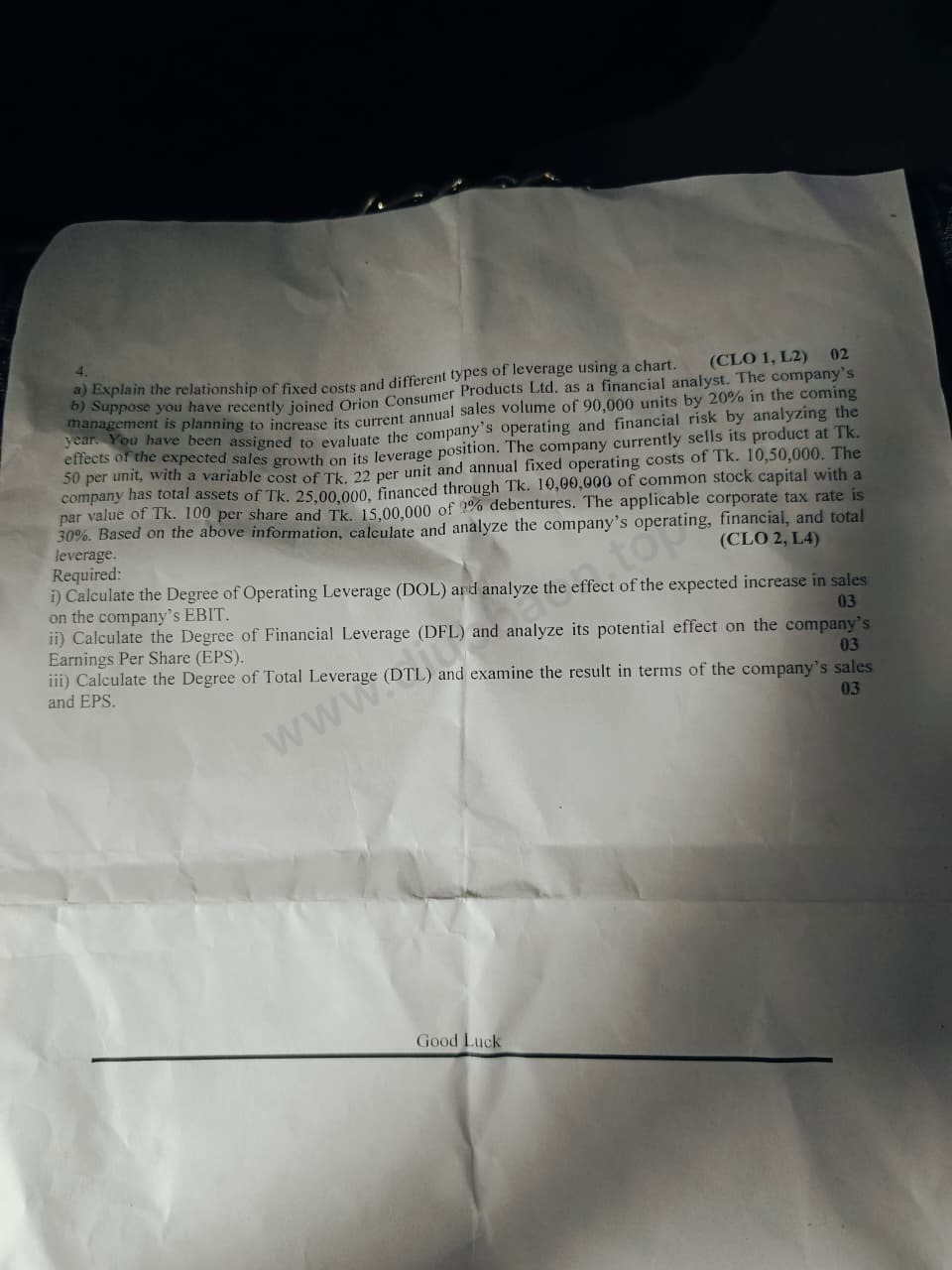 0412-221 – Financial Management – Spring 2026 – BBA 68 – Final — page 1