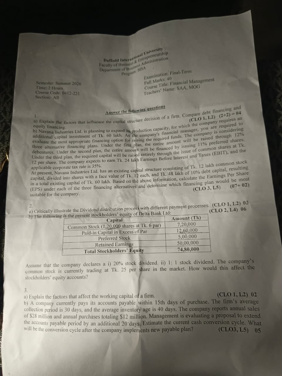 0412-221 – Financial Management – Spring 2026 – BBA 68 – Final — page 2