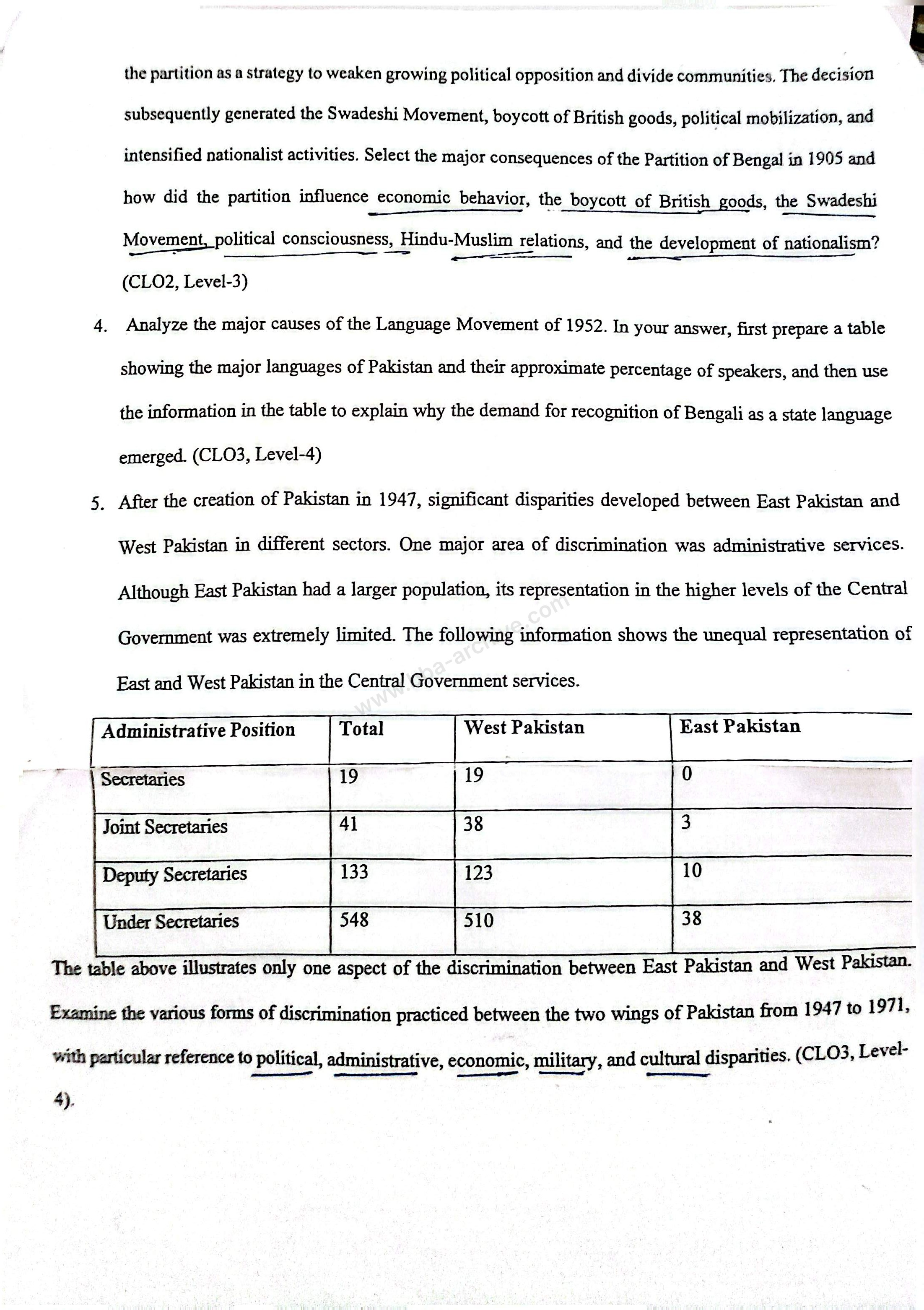 0222-114 – History of the Emergence of Bangladesh – Summer 2026 – BBA 71 – Final — page 2