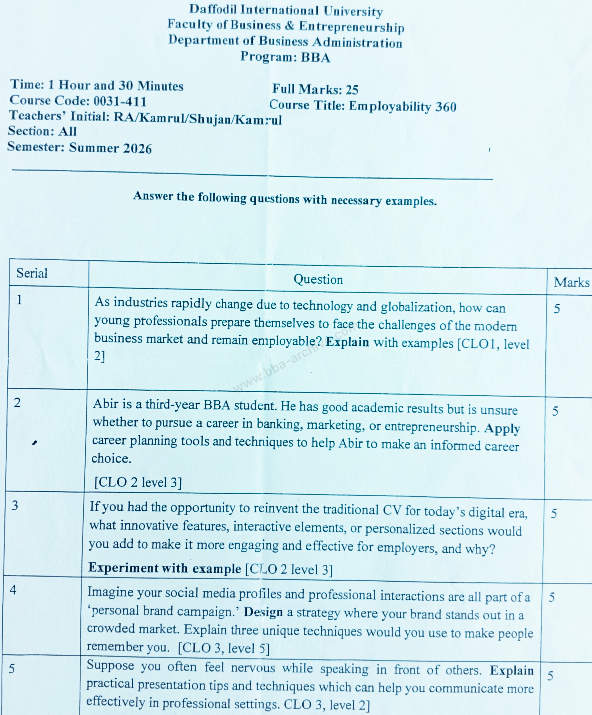 0031-411 – Employability 360° – Summer 2026 – BBA 66 – Midterm