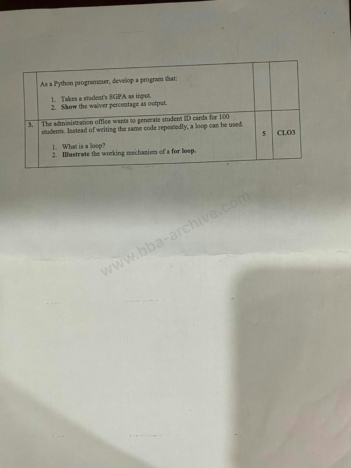 - Midterm Bba 71 Batch Question Paper PDF - DIU BBA